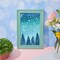 4 Pack Star Stencil 4 Sizes Star Shaped Painting Template Reusable Plastic Twinkle Starburst Painting Stencils for Wall Wood Canvas Fabric, Use for Flag Day Home Decor DIY Crafts(Stars and Moon)